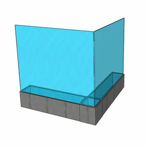 Windbreak with flower box